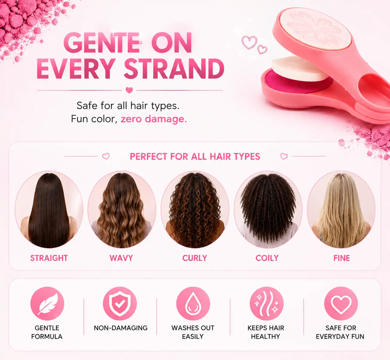 Yovot®  Washable Temporary Hair Chalk Set - Portable